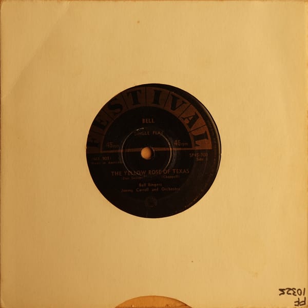 Bell Ringers – The Yellow Rose Of Texas / You Are My Sunshine vinyl cover
