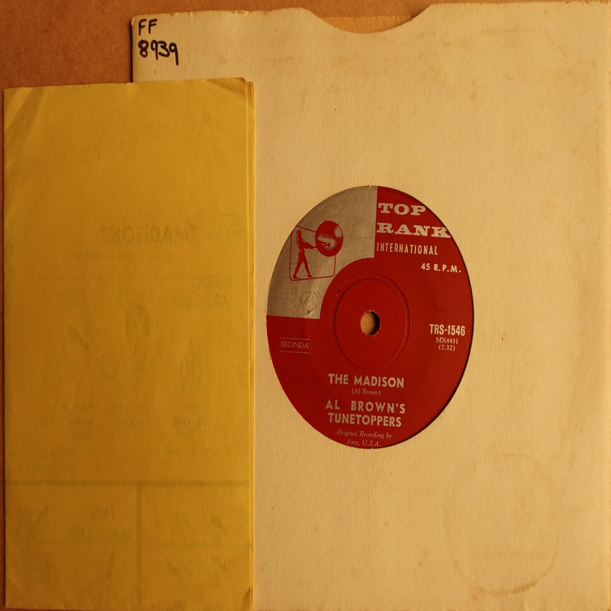 Al Brown's Tunetoppers – The Madison vinyl cover