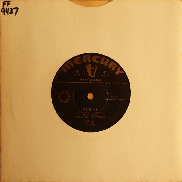 The Brother Sisters – Alone (Why Must I Be Alone) vinyl cover