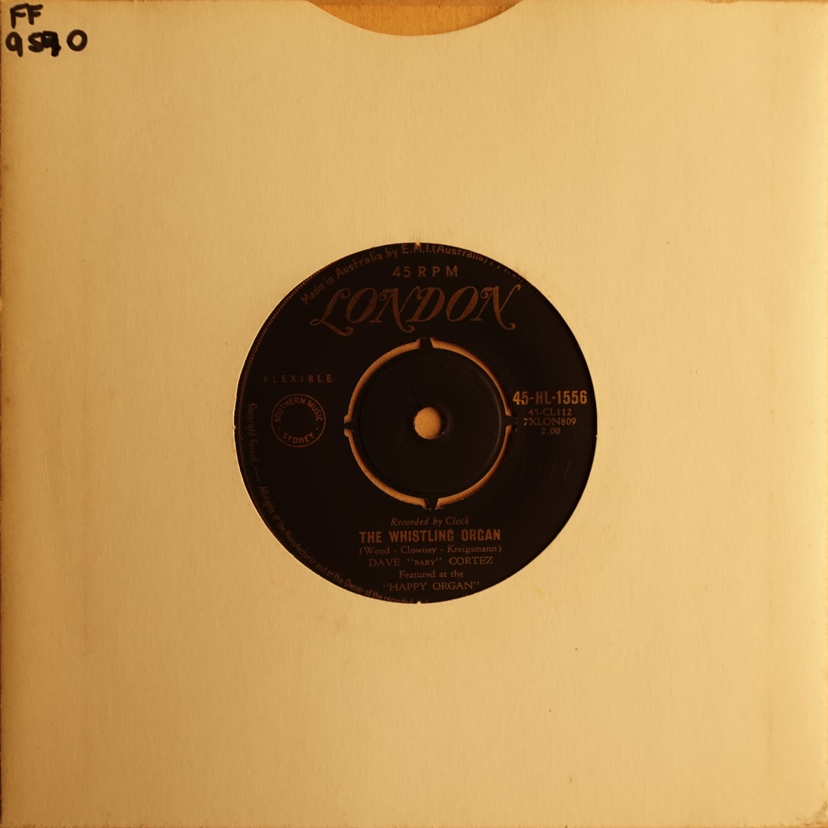 Dave "Baby" Cortez – The Whistling Organ vinyl cover