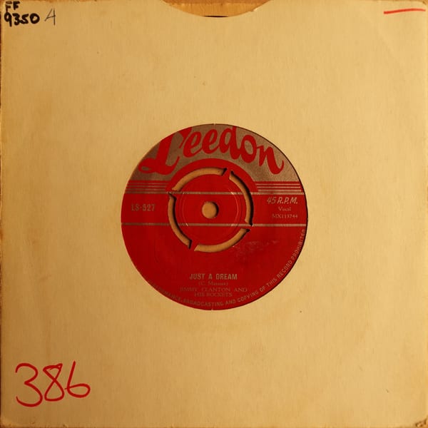 Jimmy Clanton And His Rockets – Just A Dream / You Aim To Please vinyl cover