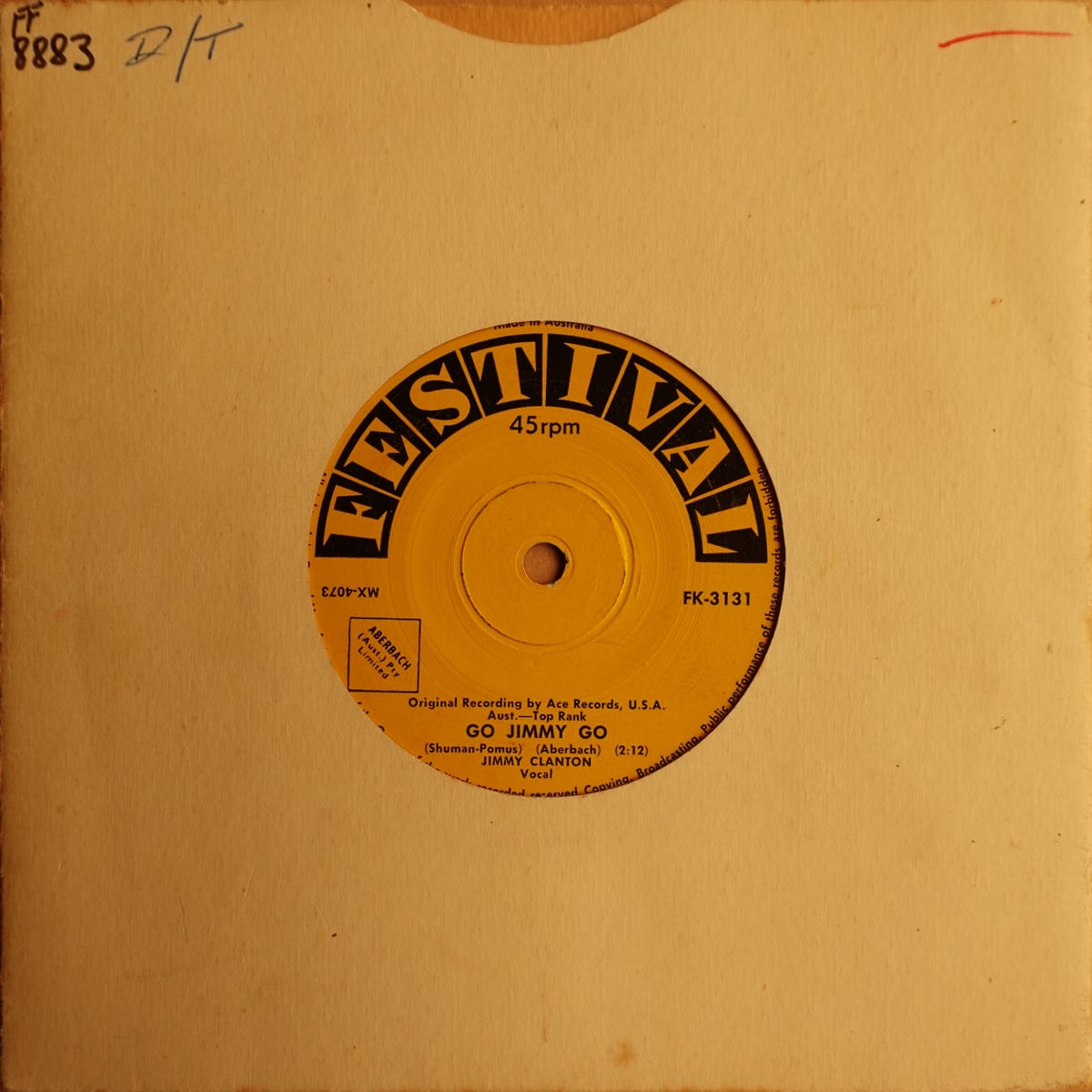 Jimmy Clanton – Go Jimmy Go vinyl cover