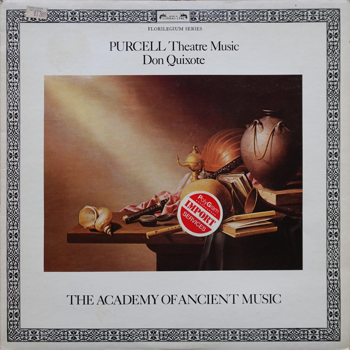 Henry Purcell, The Academy Of Ancient Music – Theatre Music Vol. III (Don Quixote) vinyl cover