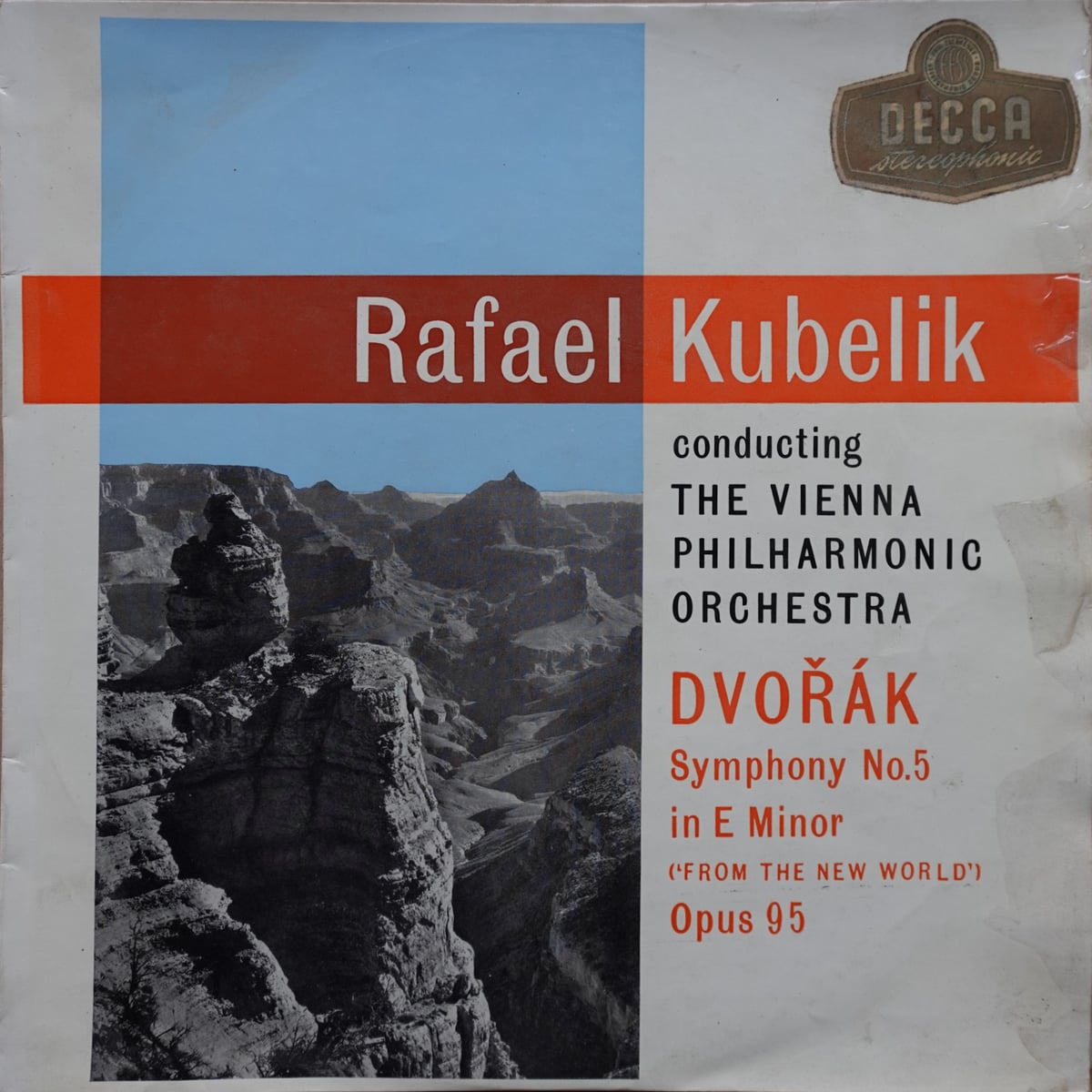 Antonín Dvořák, Rafael Kubelik, Wiener Philharmoniker – Symphony No.5 In E Minor ('From The New World') Opus 95 vinyl cover