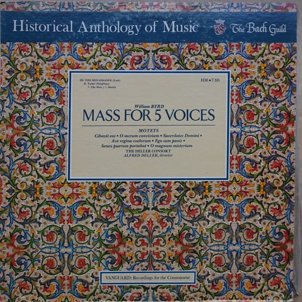 William Byrd, Deller Consort – Mass For 5 Voices / Motets vinyl cover