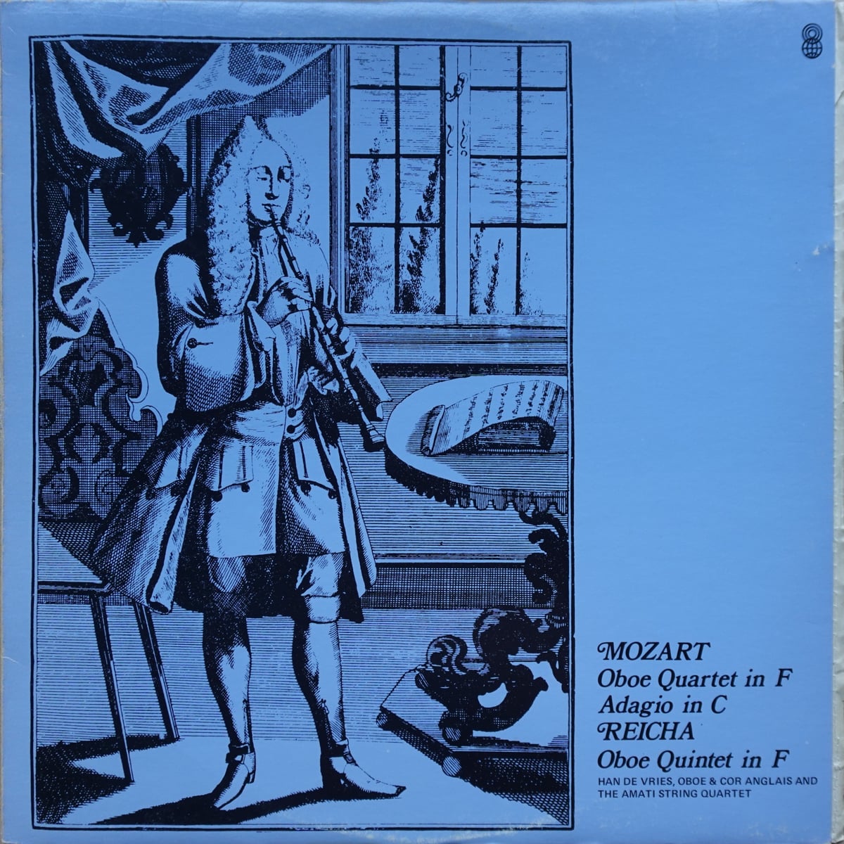 Wolfgang Amadeus Mozart, Anton Reicha, Han de Vries, Amati Kwartet – Oboe Quartet In F / Adagio In C / Oboe Quintet In F vinyl cover