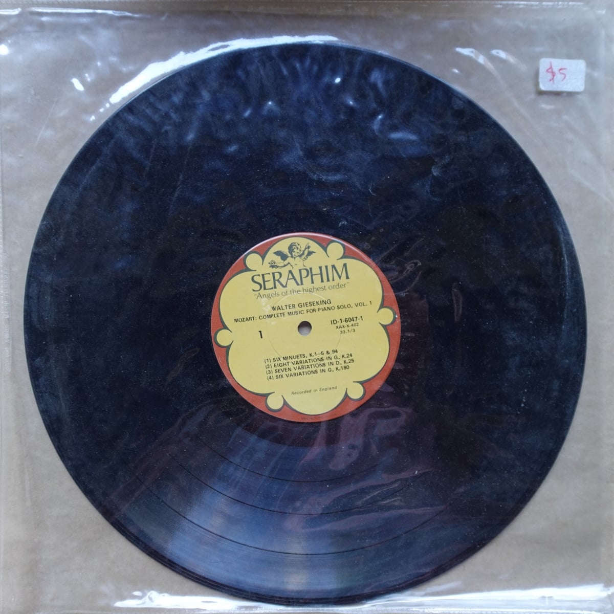 Walter Gieseking, Wolfgang Amadeus Mozart – The Complete Music For Piano Solo, Vol.1 vinyl cover