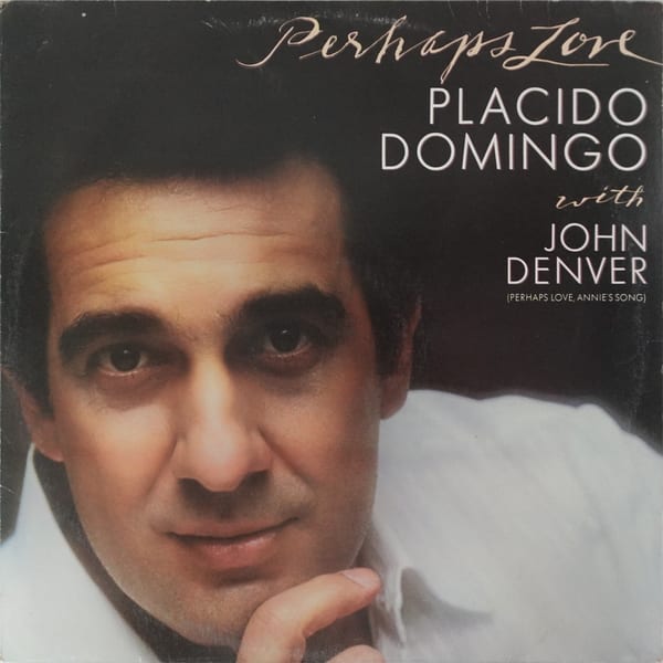 Placido Domingo, John Denver – Perhaps Love vinyl cover