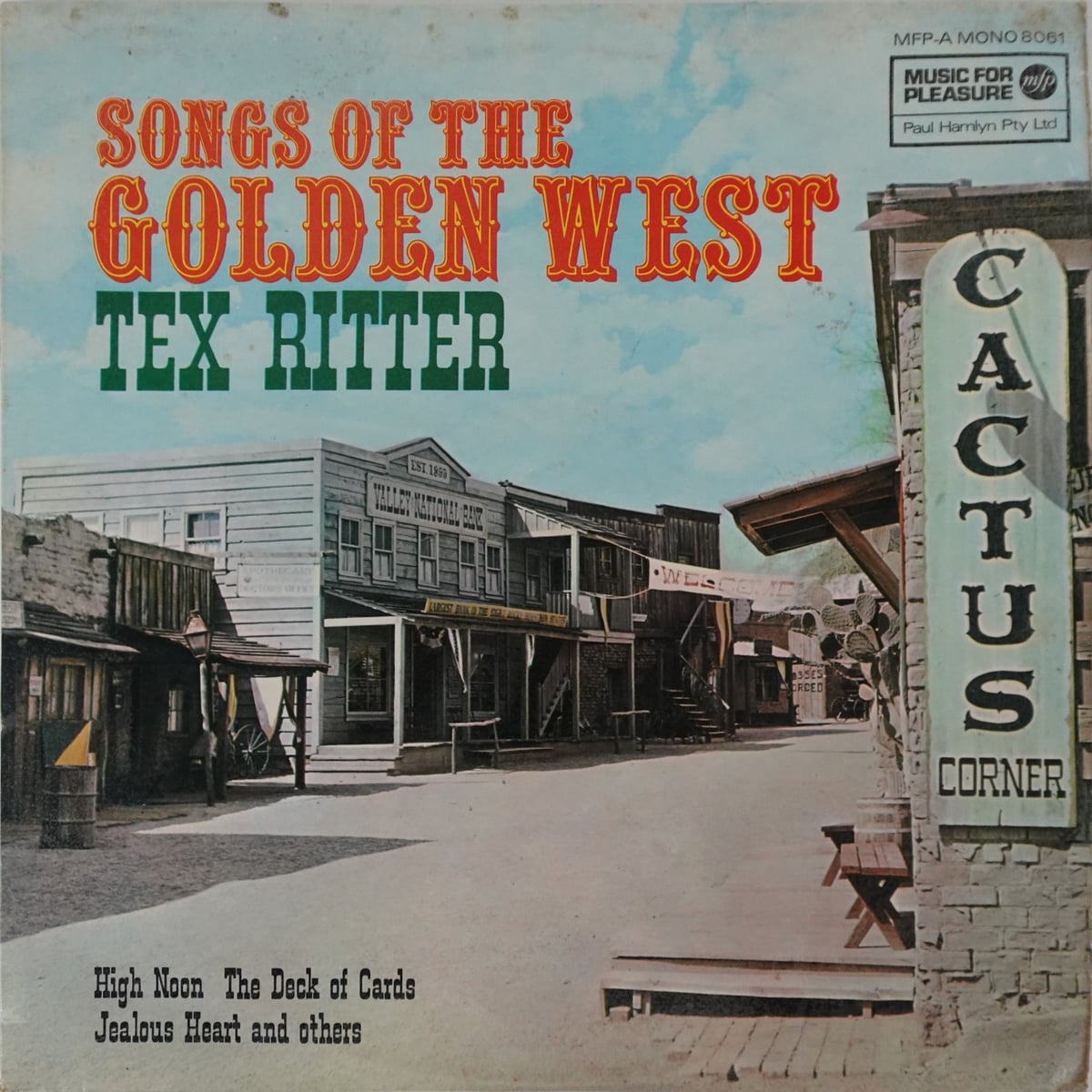 Tex Ritter – Songs Of The Golden West vinyl cover