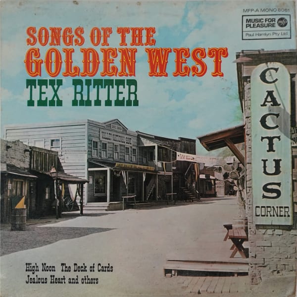 Tex Ritter – Songs Of The Golden West vinyl cover